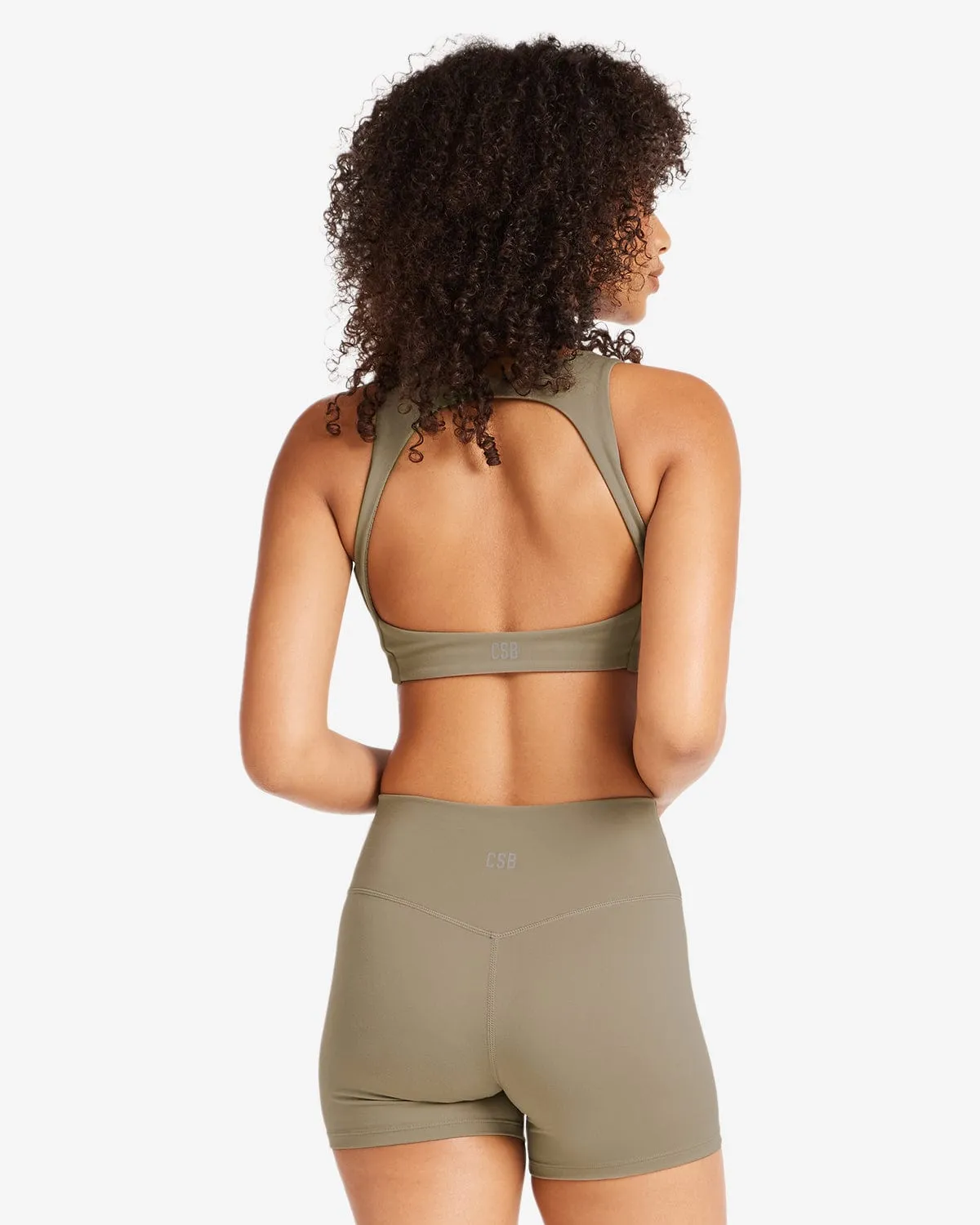 IM Serenity Open Back Crop | Vintage Khaki sold by Crop Shop Boutique