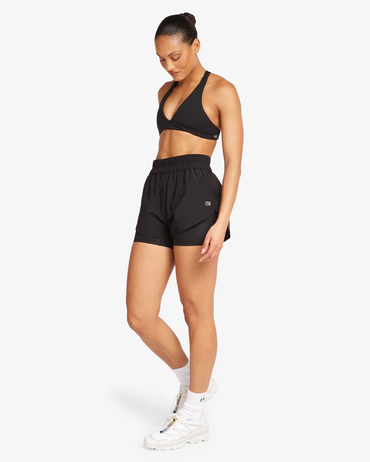 CSB Run Shorts | Black sold by Crop Shop Boutique product image thumbnail 3
