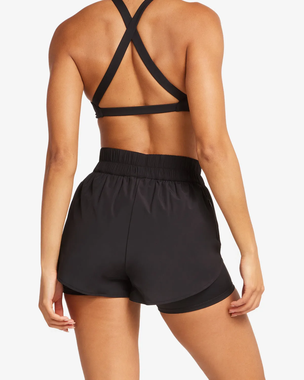 CSB Run Shorts | Black sold by Crop Shop Boutique product image thumbnail 2