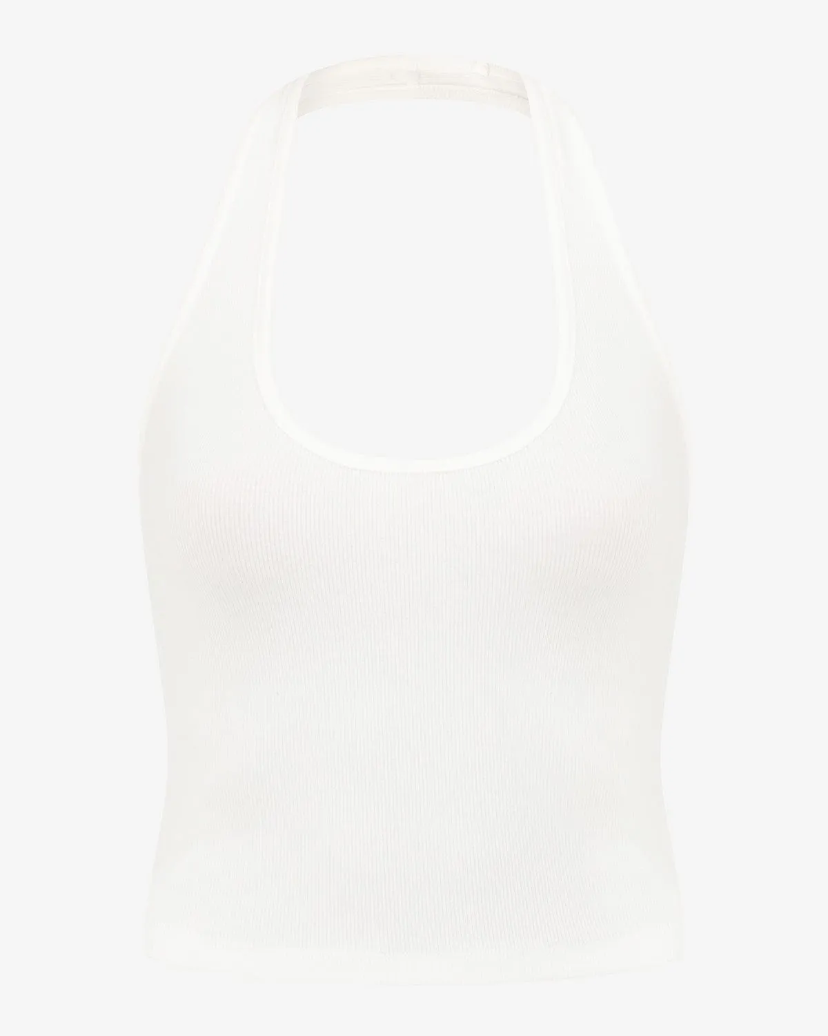 Rib Halter Tank | White sold by Crop Shop Boutique product image thumbnail 4