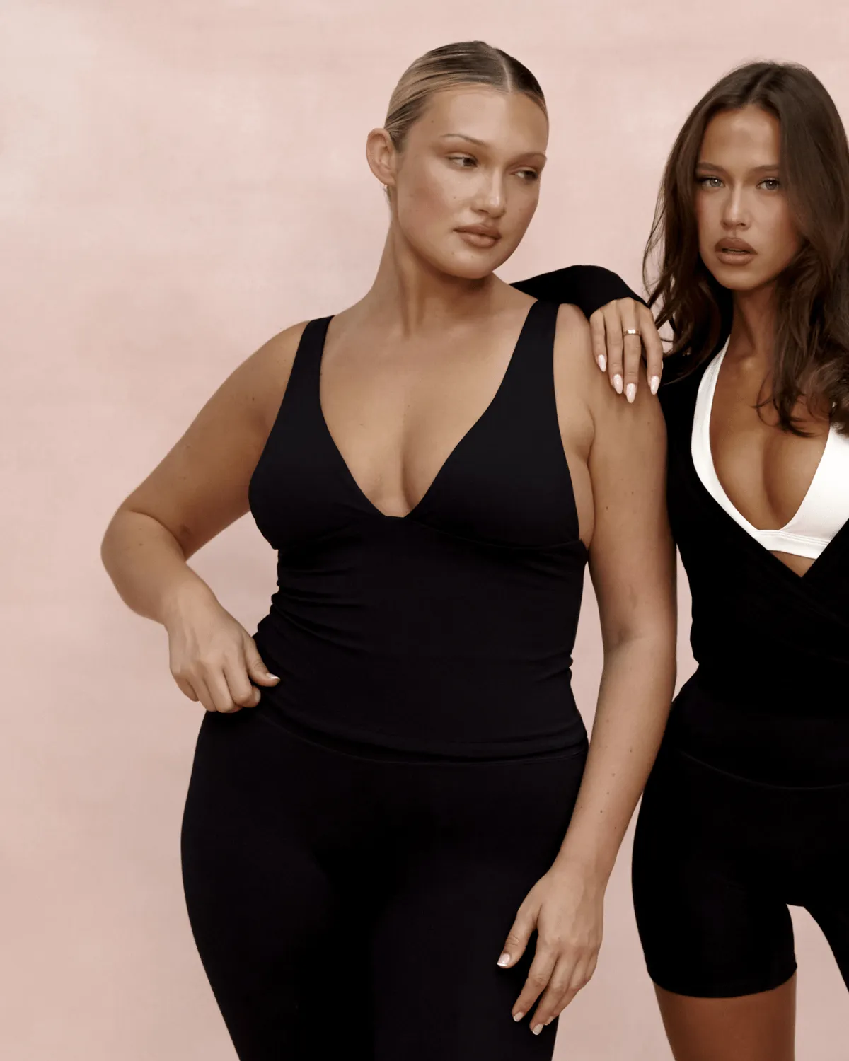 Serenity Plunge Longline Tank | Black sold by Crop Shop Boutique product image thumbnail 2