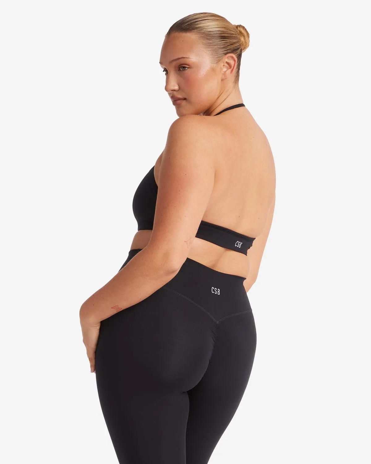 Serenity Contour Halter Crop | Black sold by Crop Shop Boutique product image thumbnail 3