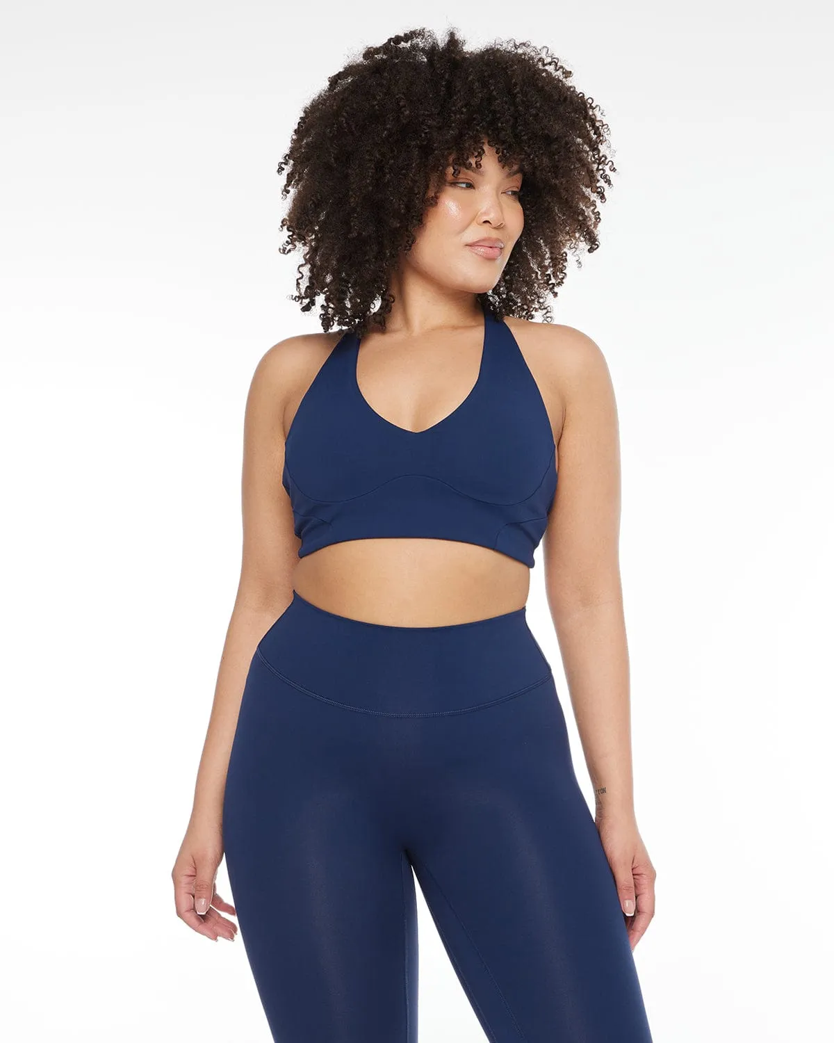 Activluxe Venus Panel Crop | Navy sold by Crop Shop Boutique