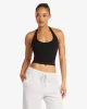 Rib Halter Tank | Black sold by Crop Shop Boutique