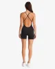 Activluxe Open Back Playsuit | Black sold by Crop Shop Boutique