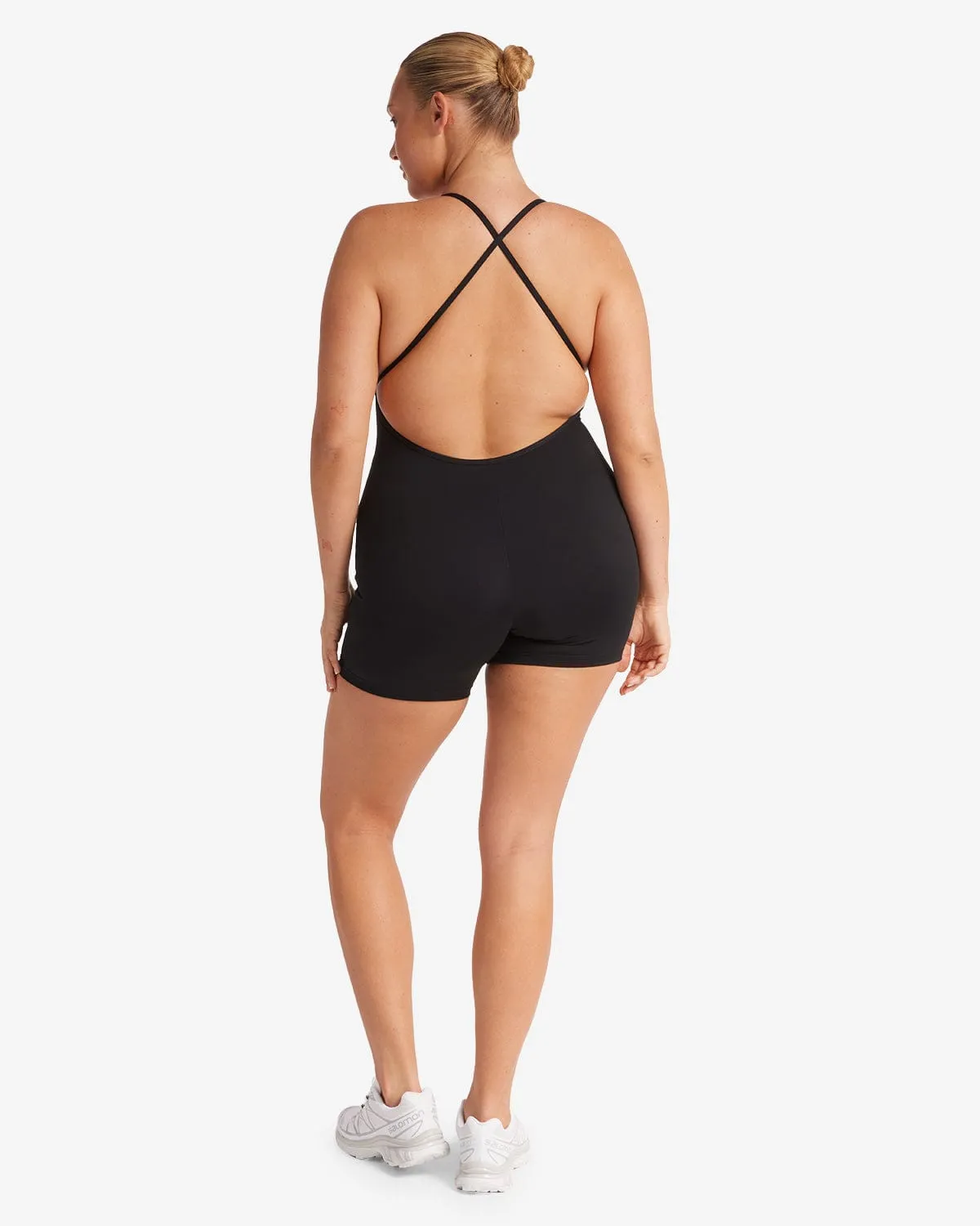 Activluxe Open Back Playsuit | Black sold by Crop Shop Boutique product image thumbnail 5