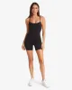 Activluxe Open Back Playsuit | Black sold by Crop Shop Boutique