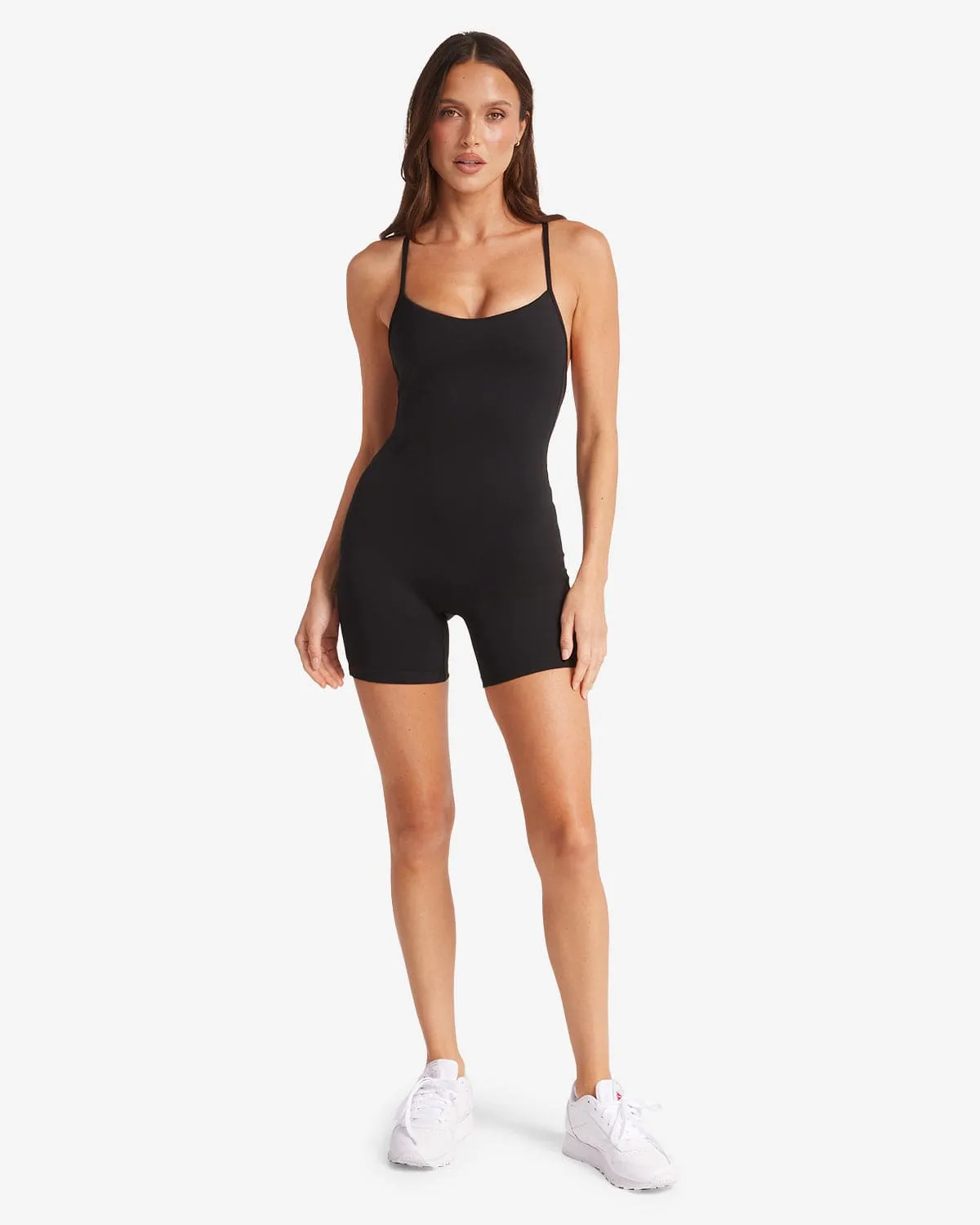 Activluxe Open Back Playsuit | Black sold by Crop Shop Boutique product image thumbnail 2