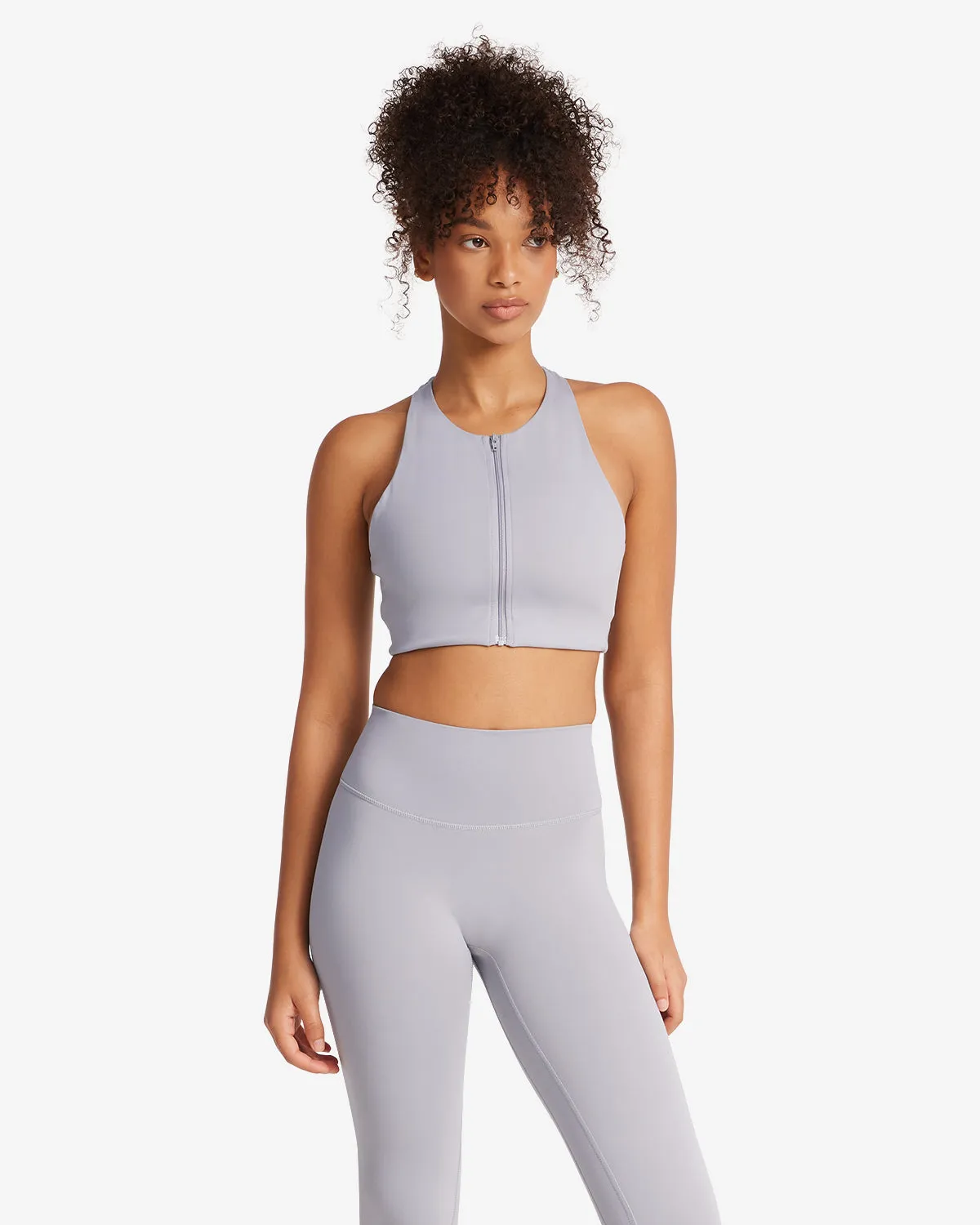 Activluxe Dawn Zip Crop | Cool Grey sold by Crop Shop Boutique product image thumbnail 5