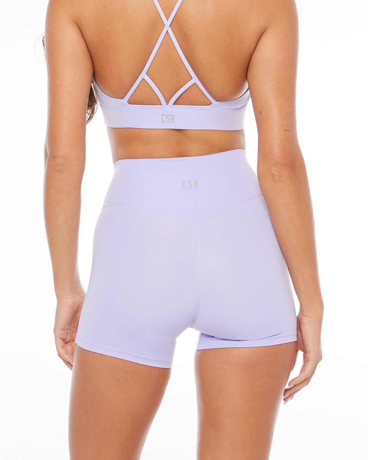 Serenity Sculpt Shorts 4" | Lilac Frost sold by Crop Shop Boutique product image thumbnail 2