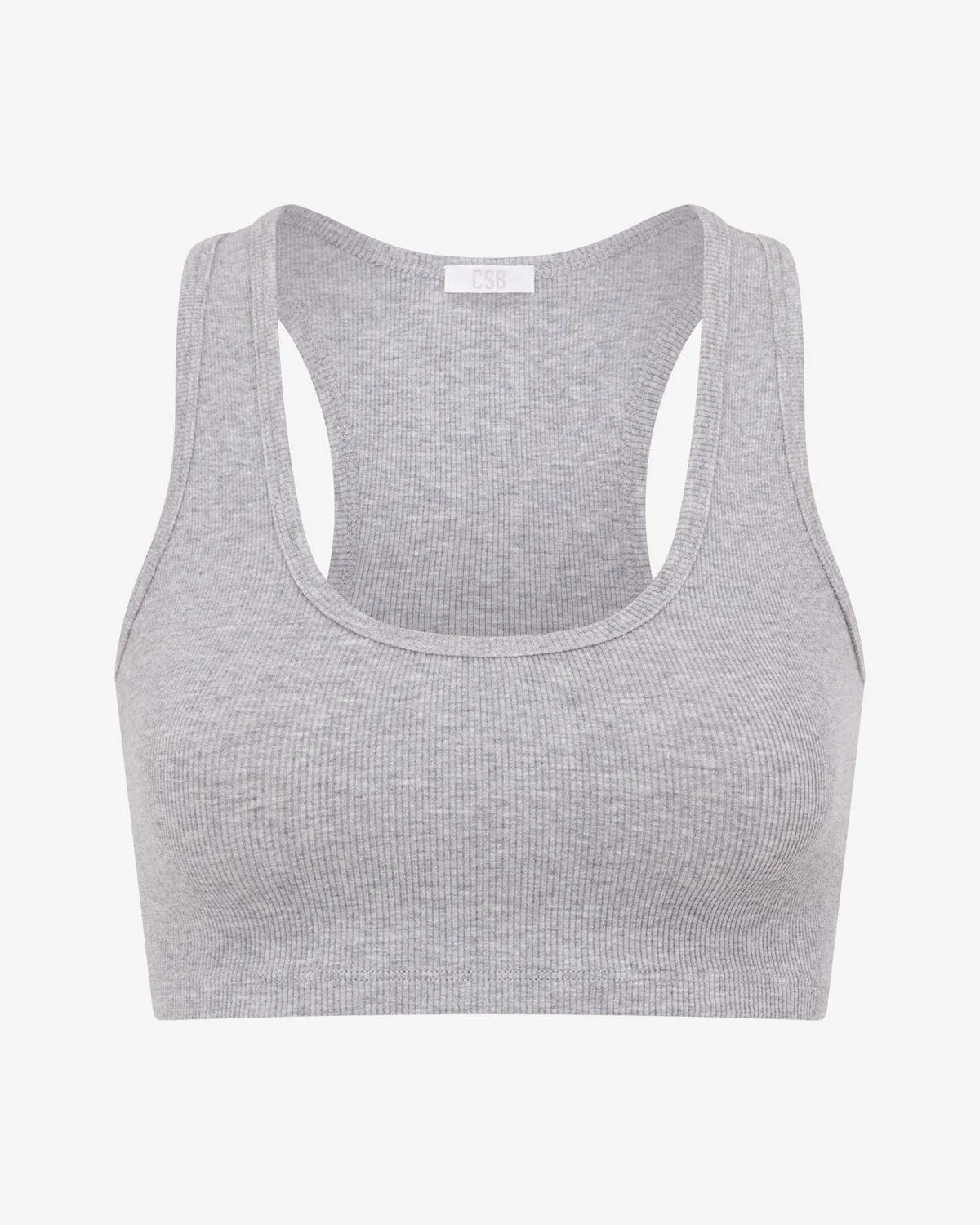 Rib Cropped Tank | Cloud Marl sold by Crop Shop Boutique product image thumbnail 4