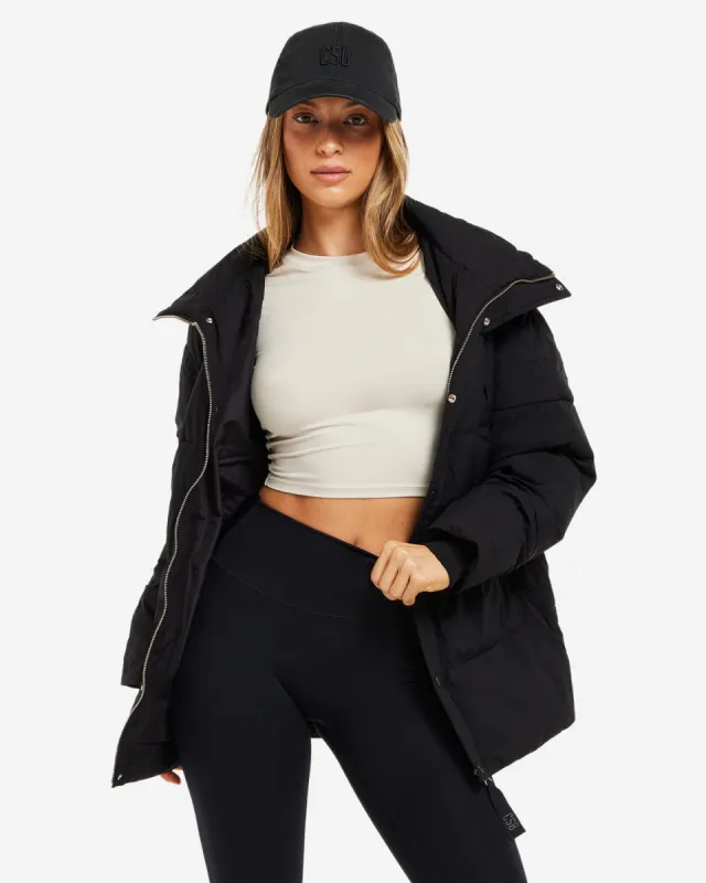 Puffer Jacket | Black sold by Crop Shop Boutique