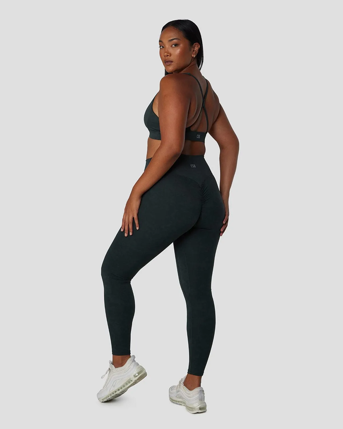 Fade Scrunch Leggings | Evergreen sold by Crop Shop Boutique product image thumbnail 3