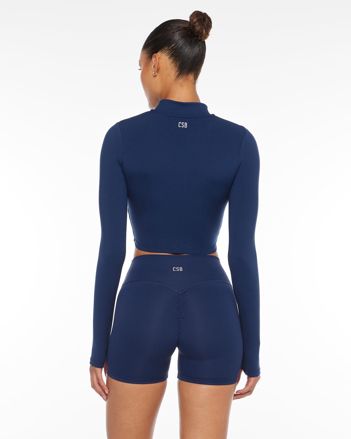 Serenity Sculpt Zip Jacket | Navy sold by Crop Shop Boutique product image thumbnail 2