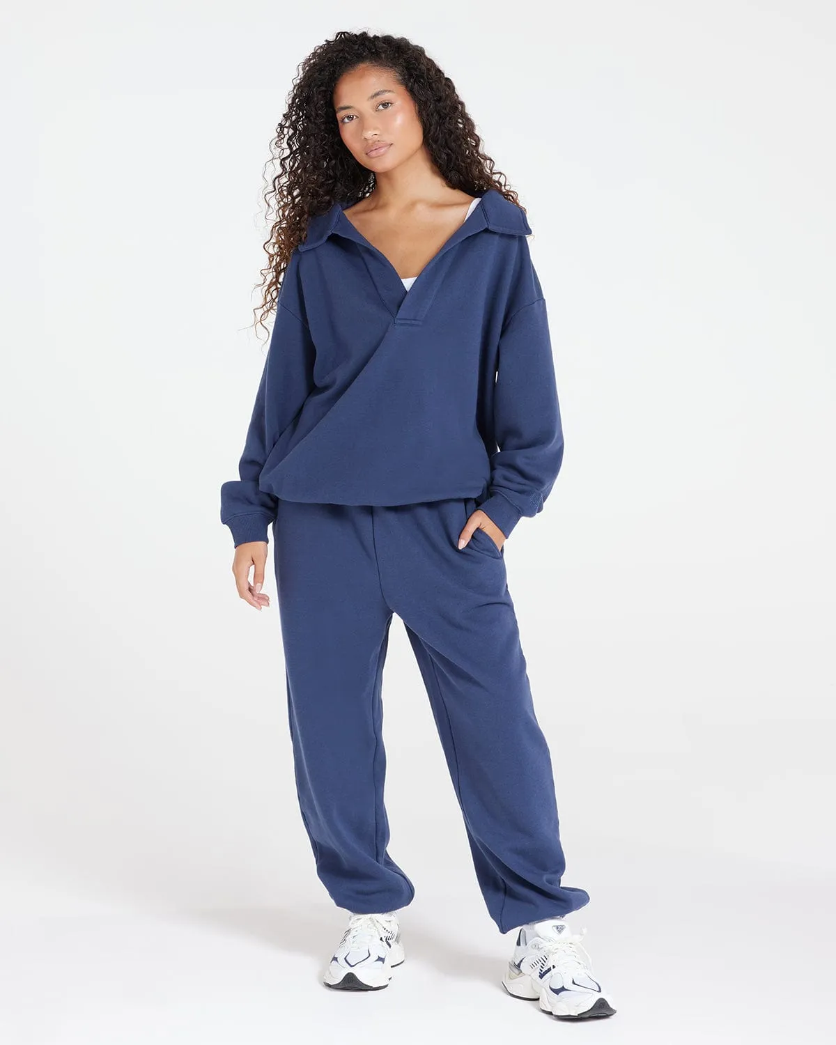 Oversized Sweatpant | Navy sold by Crop Shop Boutique