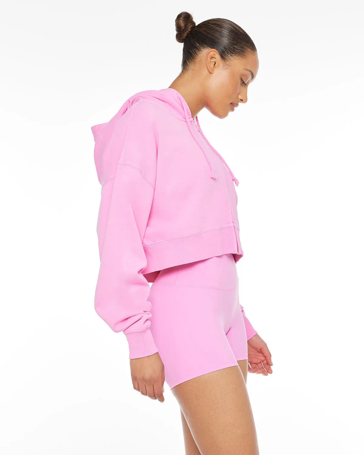 Cropped Boyfriend Zip Hoodie | Crush | Parallel