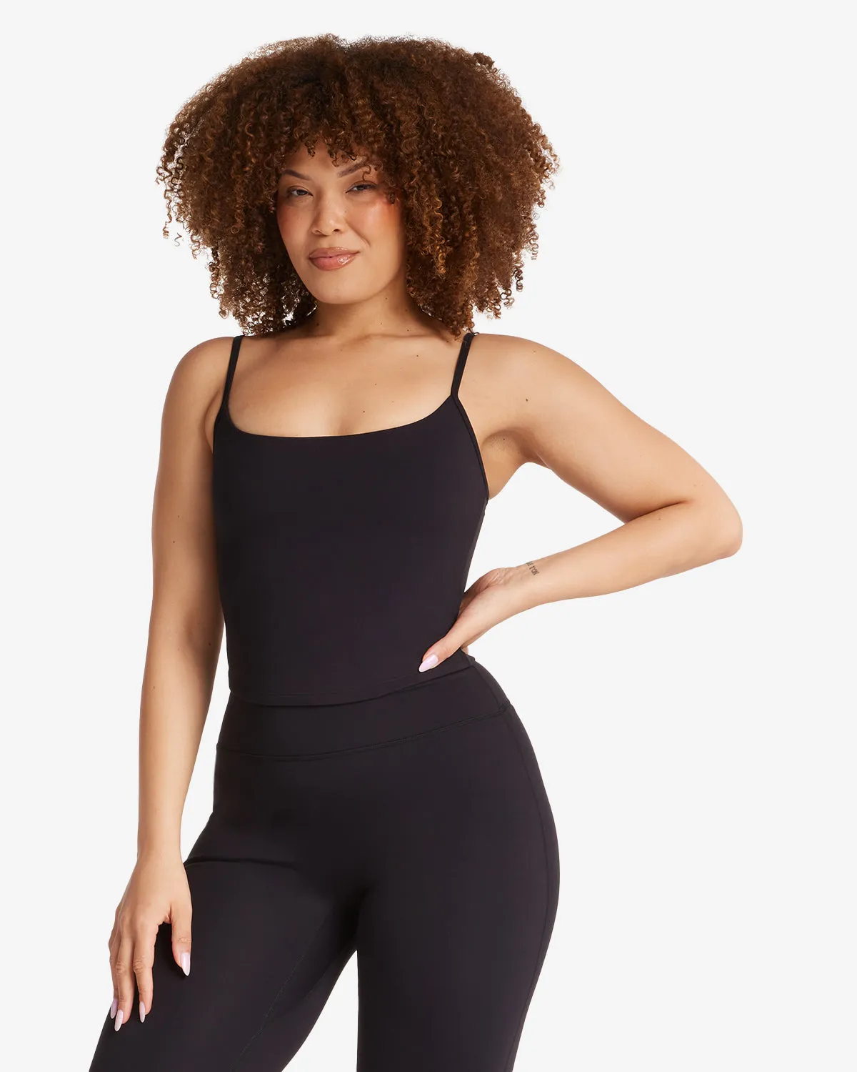 Form Cami Tank | Black sold by Crop Shop Boutique