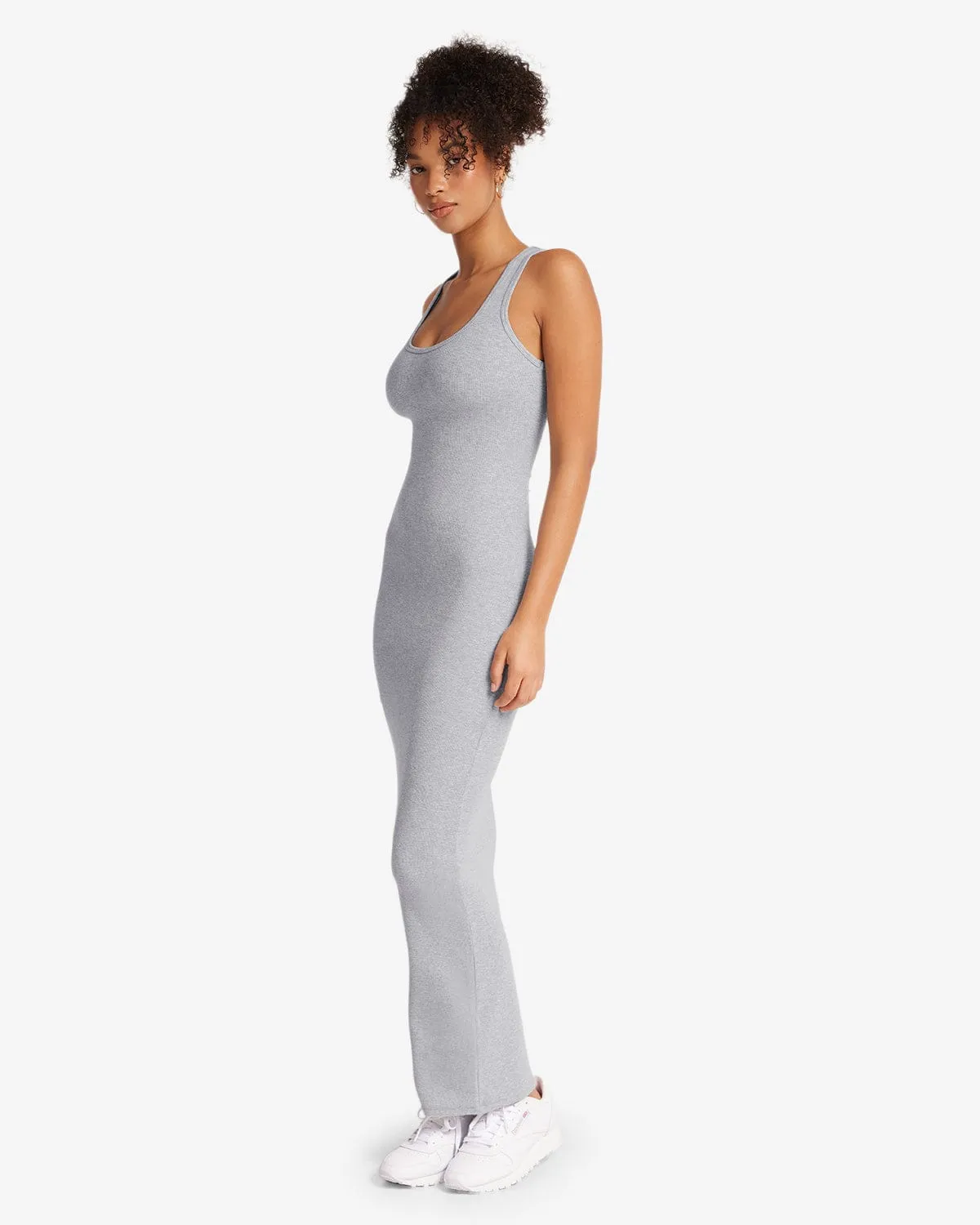 Racer Back Maxi Dress | Cloud Marl sold by Crop Shop Boutique product image thumbnail 3