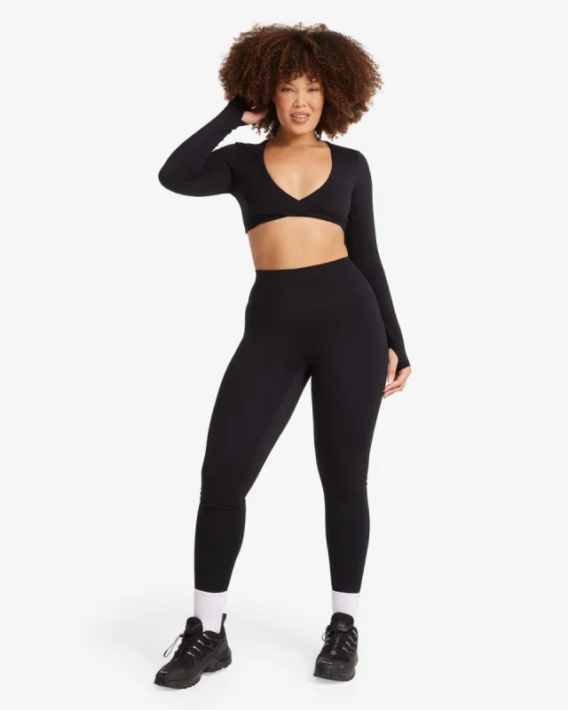 Fade Scrunch Leggings | Black sold by Crop Shop Boutique