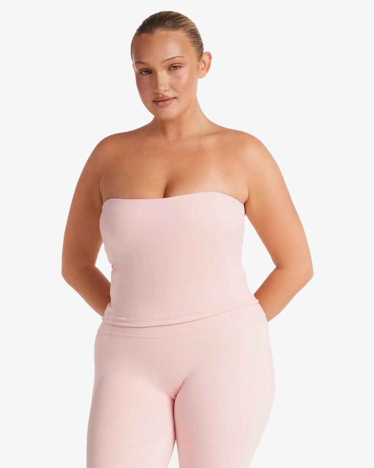 Serenity Longline Bandeau | Blush sold by Crop Shop Boutique