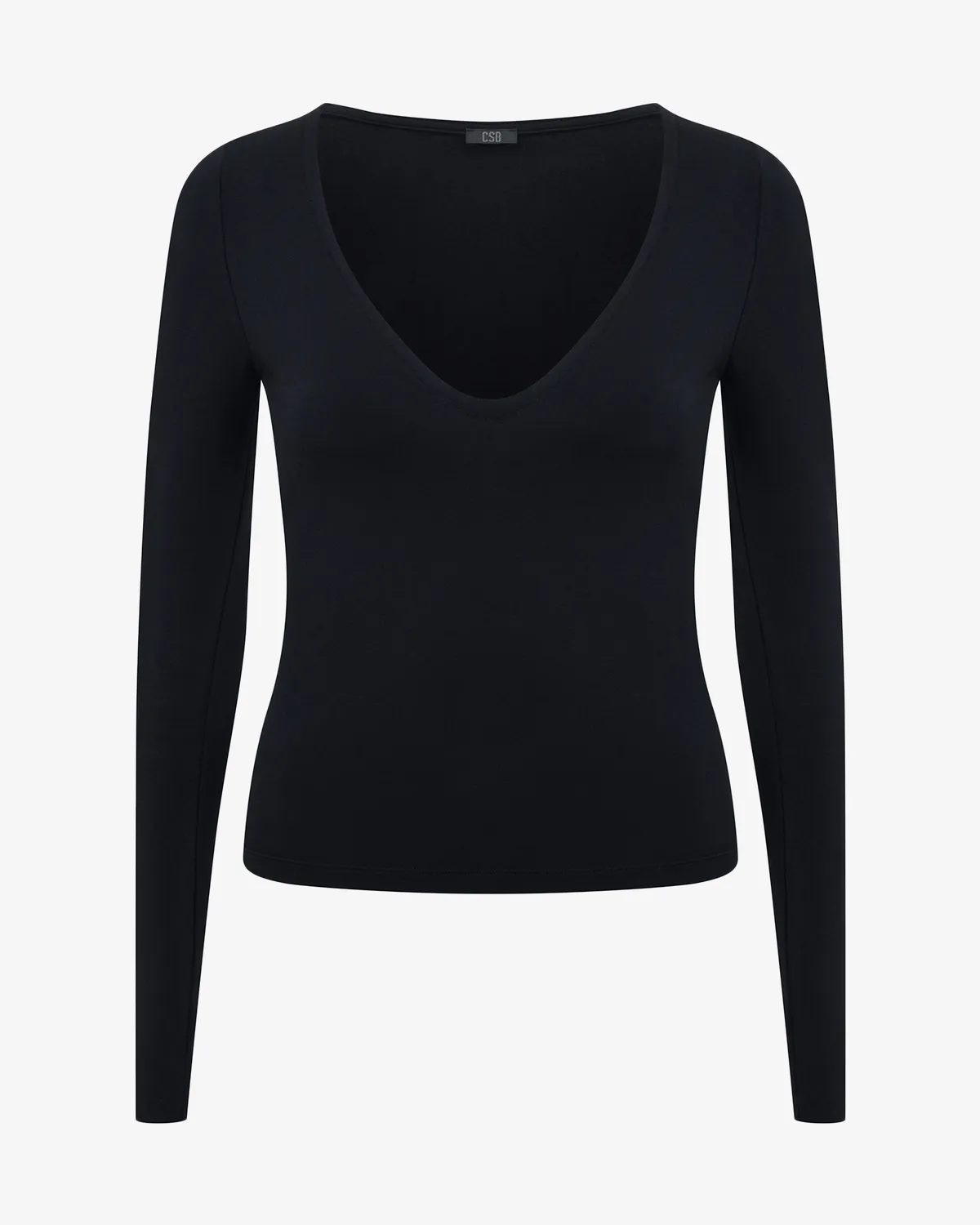 V Neck Long Sleeve Top | Black sold by Crop Shop Boutique product image thumbnail 4