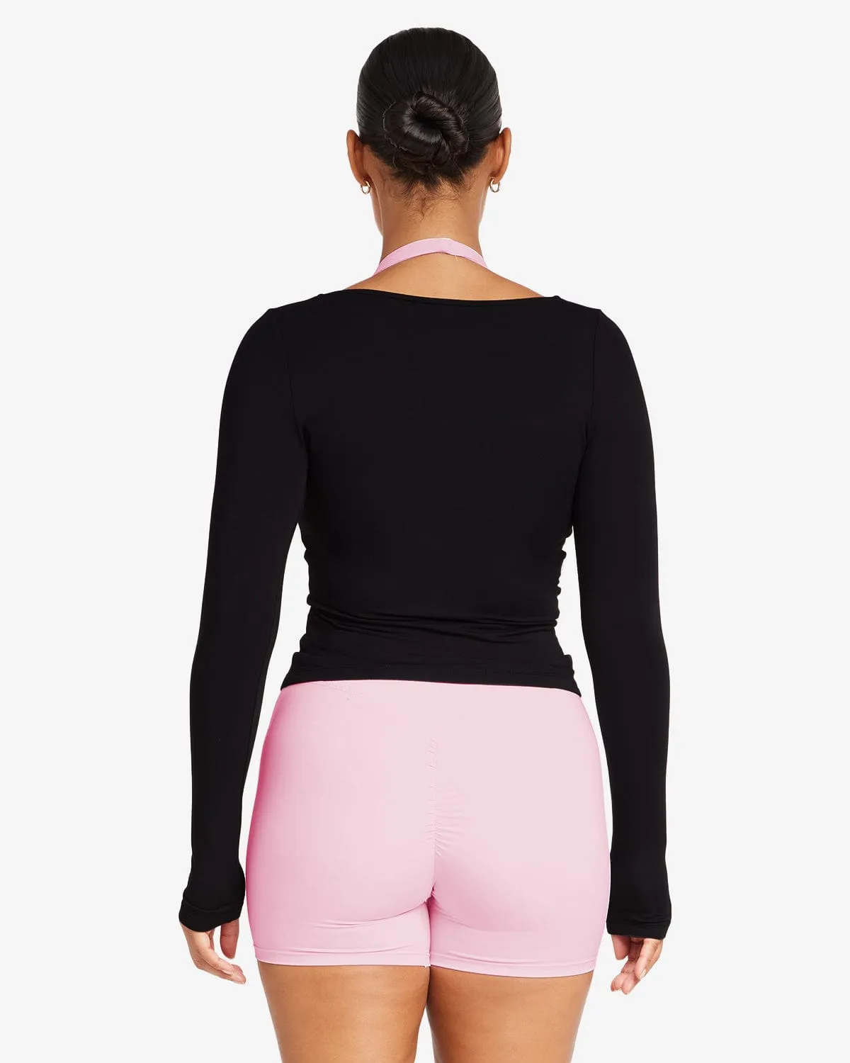 V Neck Long Sleeve Top | Black sold by Crop Shop Boutique product image thumbnail 3