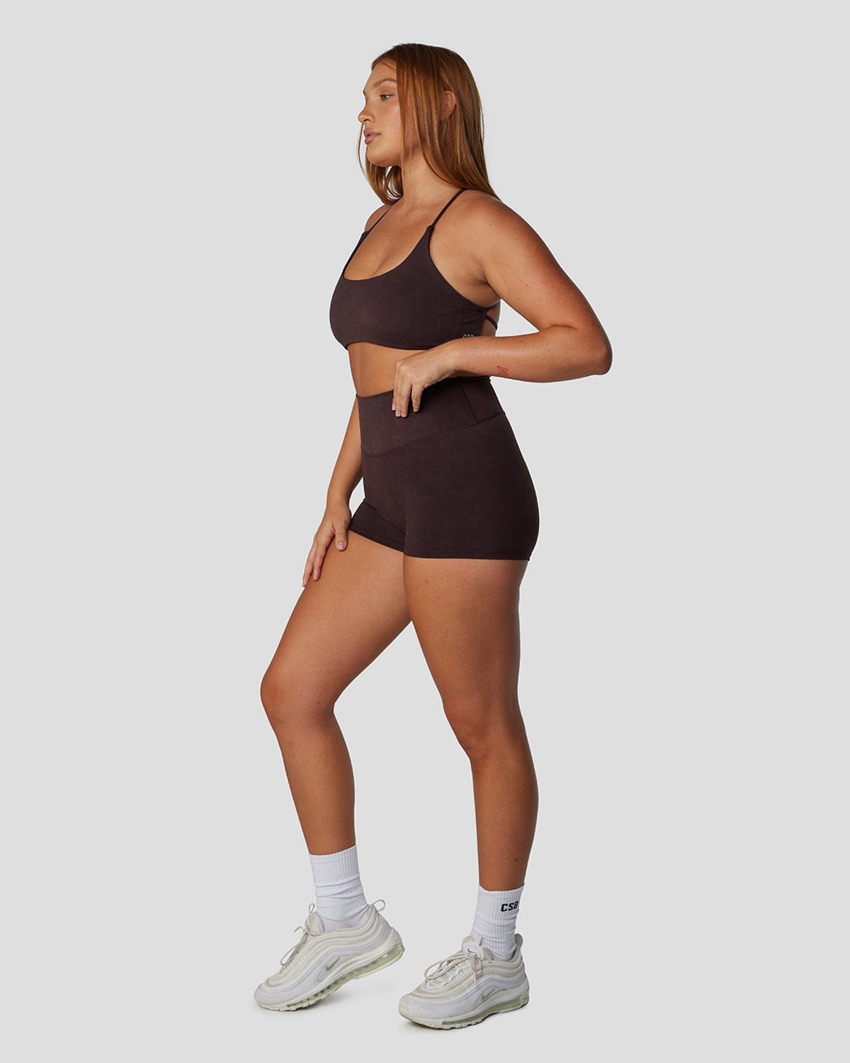 Fade Scrunch Shorts 2" | Truffle sold by Crop Shop Boutique product image thumbnail 3