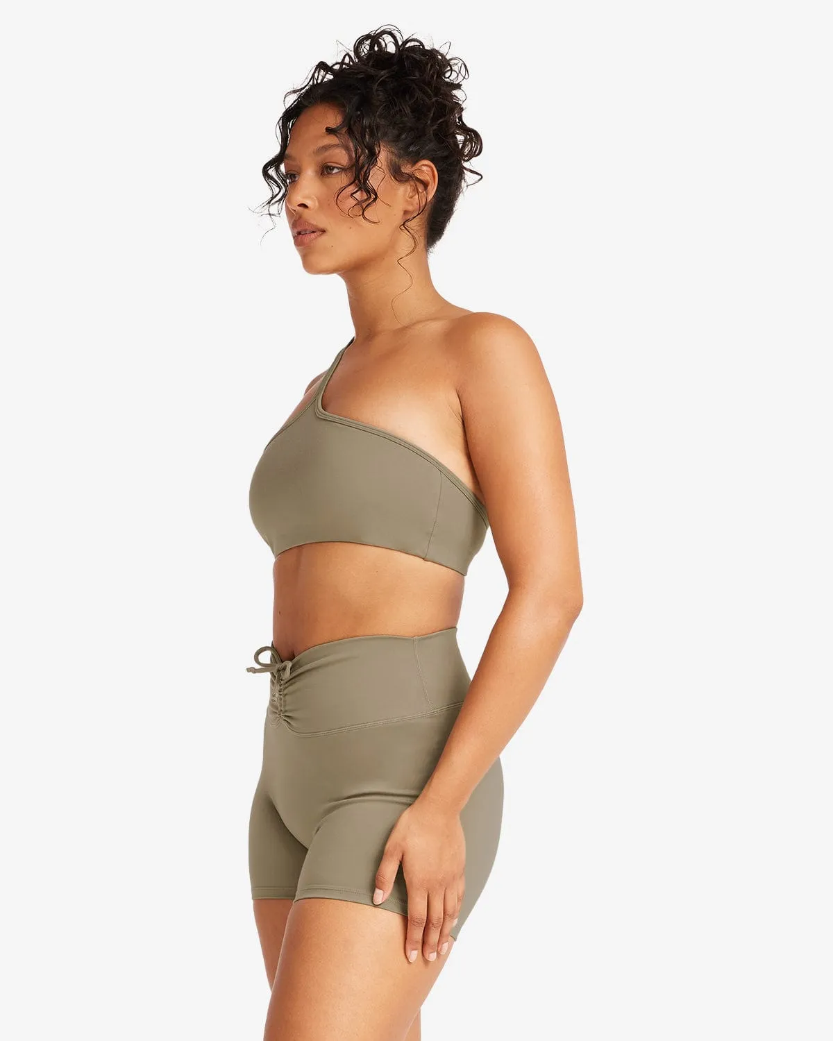 Serenity Strappy One Shoulder Crop | Vintage Khaki sold by Crop Shop Boutique product image thumbnail 3