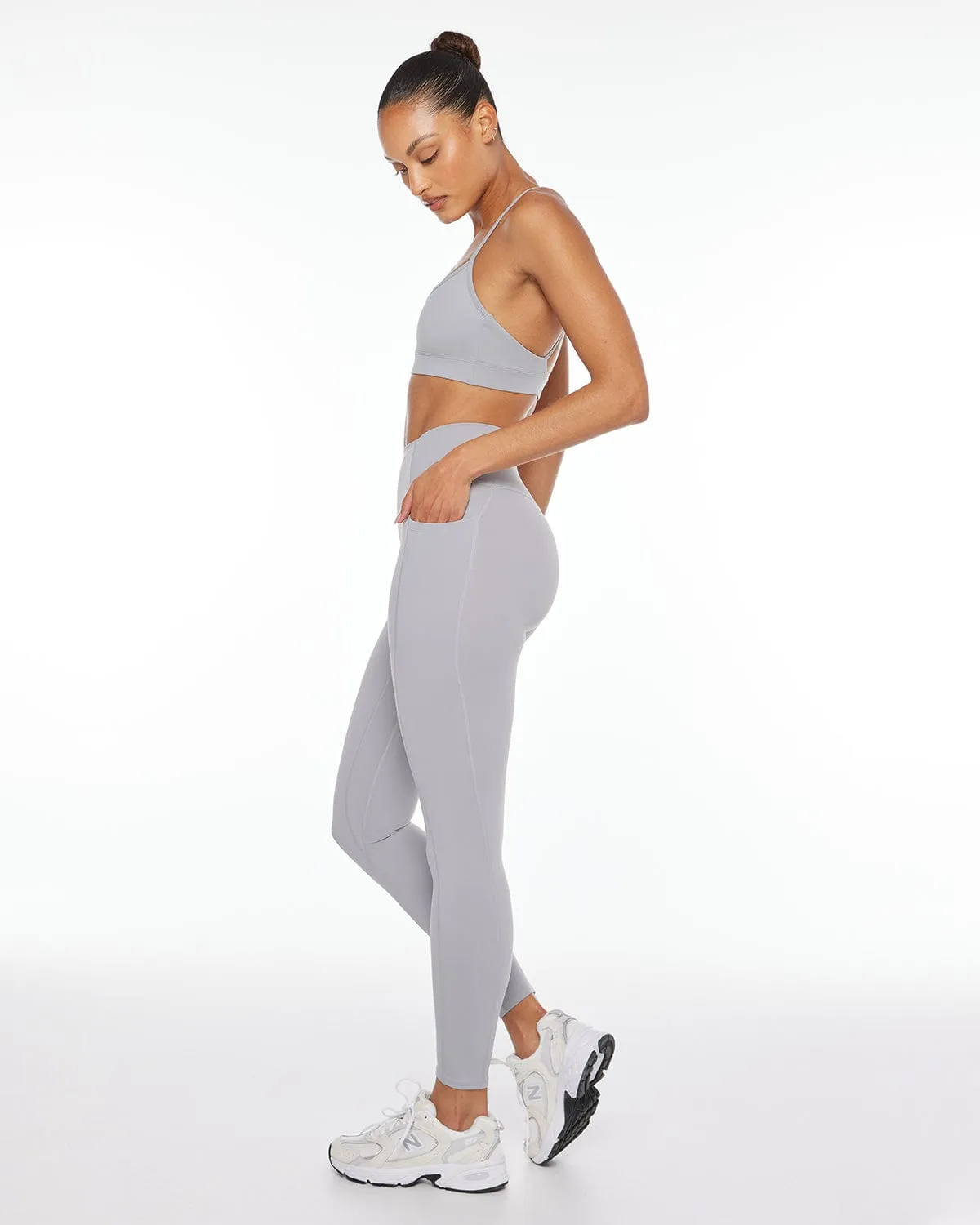 Activluxe Pocket Leggings | Cool Grey sold by Crop Shop Boutique