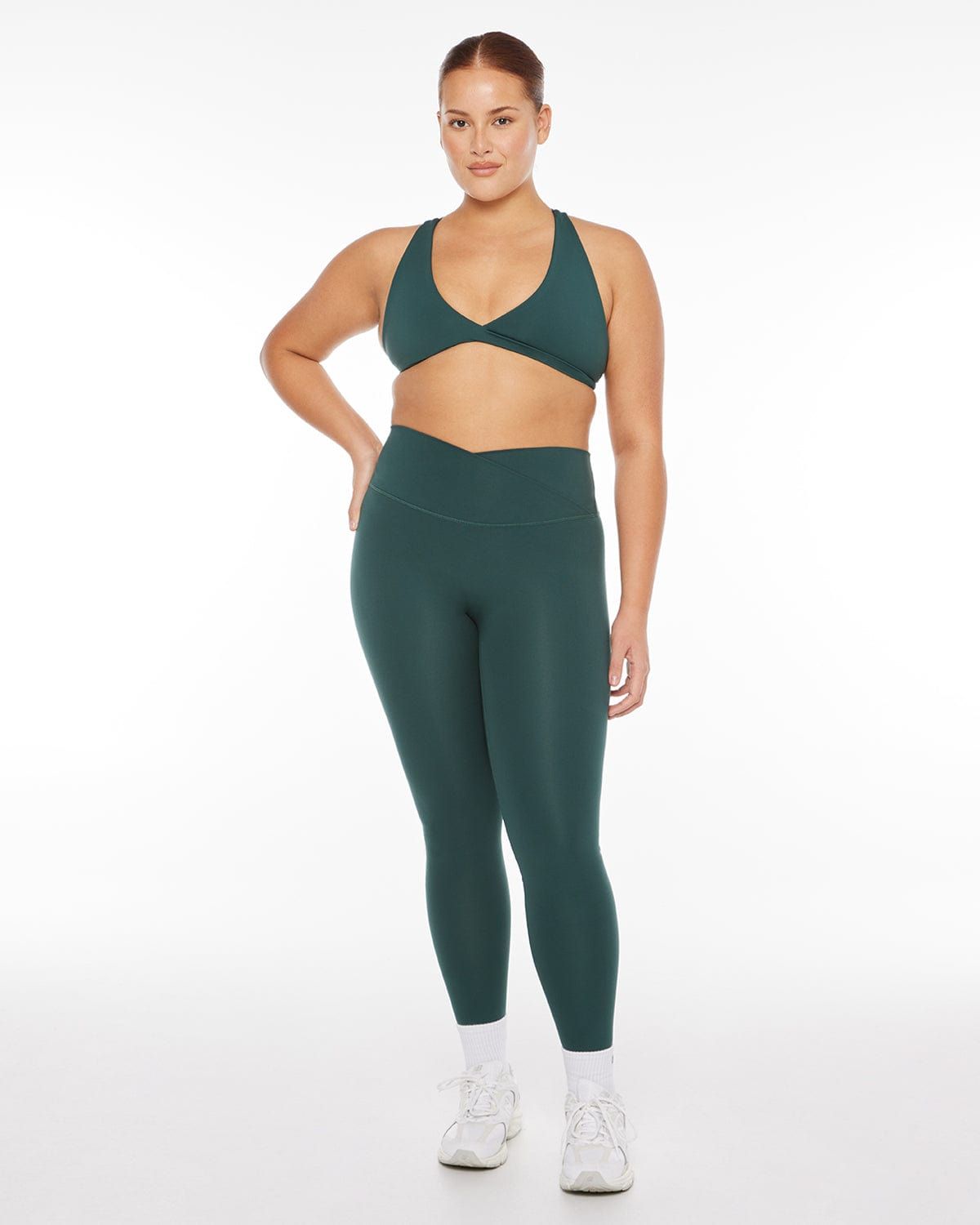 Serenity Crossover Leggings | Forest Green sold by Crop Shop Boutique product image thumbnail 5