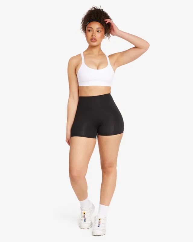 Activluxe Scrunch Shorts 4" | Black sold by Crop Shop Boutique