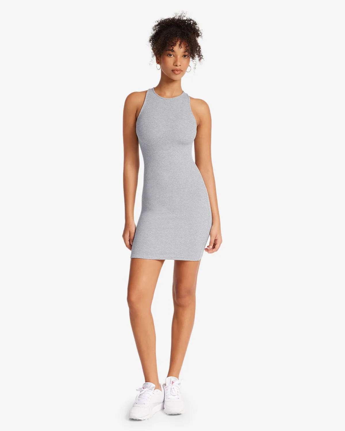 High Neck Mini Dress | Cloud Marl sold by Crop Shop Boutique
