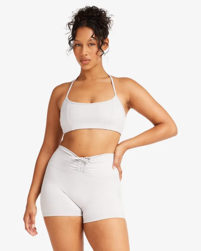 IM Serenity Contour Halter Crop | Light Grey sold by Crop Shop Boutique