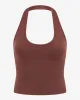 Rib Halter Tank | Maple sold by Crop Shop Boutique