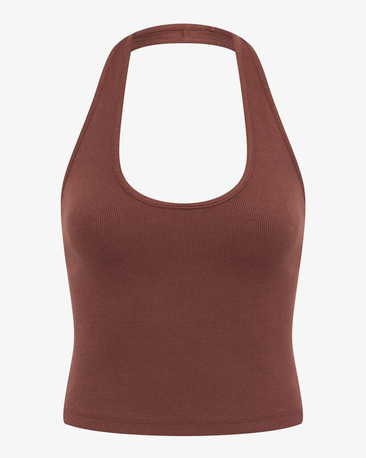 Rib Halter Tank | Maple sold by Crop Shop Boutique product image thumbnail 4