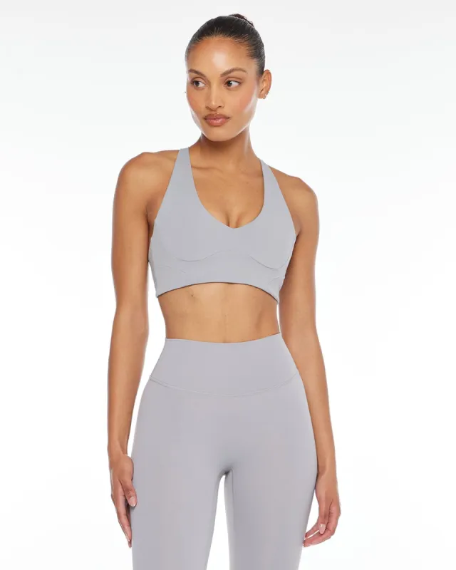 Activluxe Venus Panel Crop | Cool Grey sold by Crop Shop Boutique