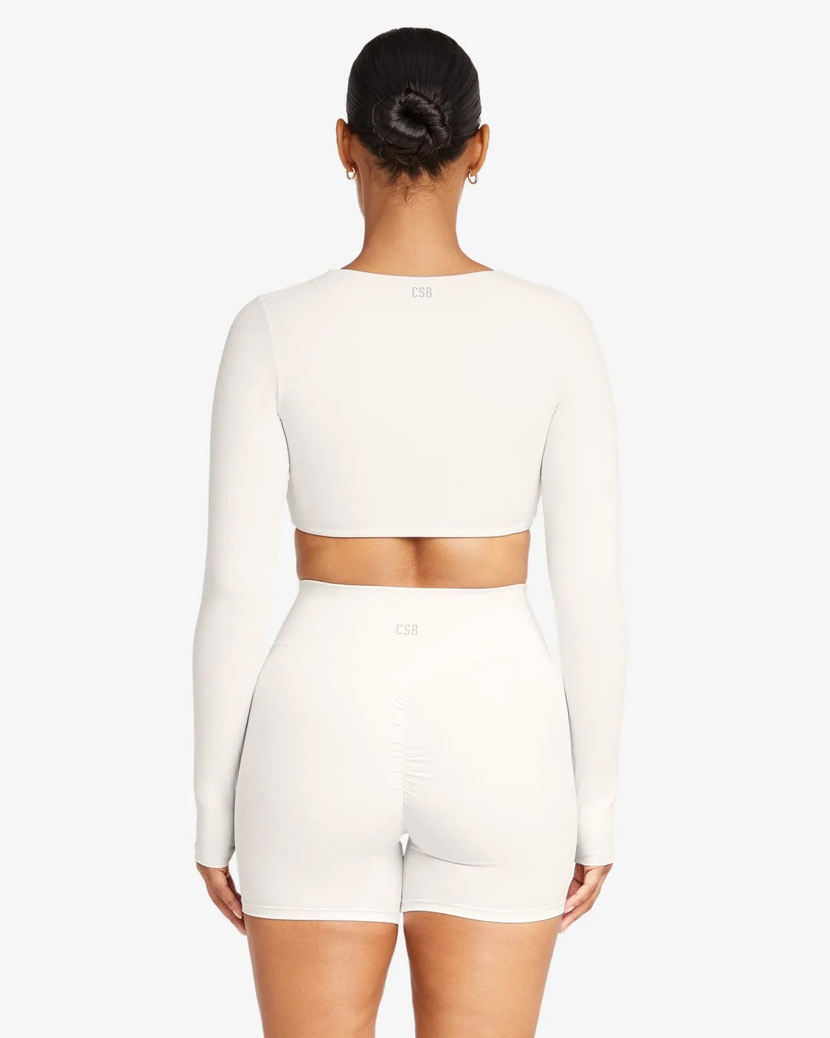 Fade Sierra Long Sleeve Crop | Vanilla sold by Crop Shop Boutique product image thumbnail 2
