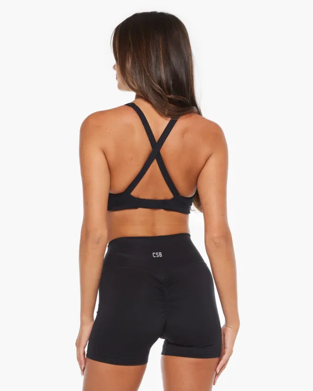 Serenity Lila Crop | Black sold by Crop Shop Boutique
