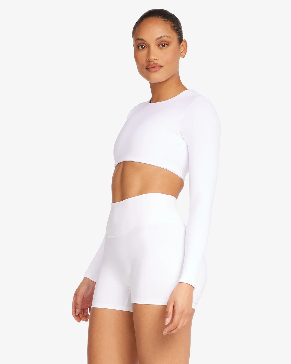 Freedom Luna Power Long Sleeve Crop | White sold by Crop Shop Boutique product image thumbnail 3