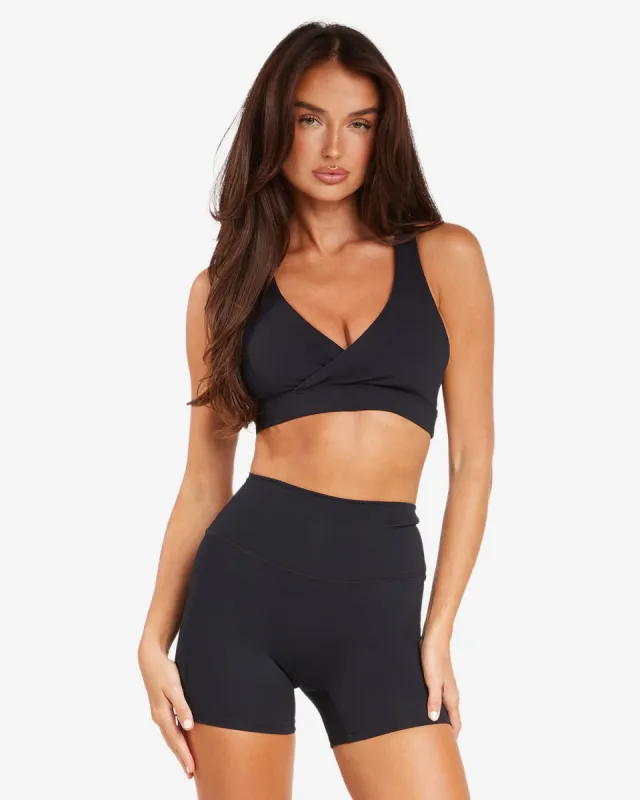 Serenity Bella Crop | Black sold by Crop Shop Boutique