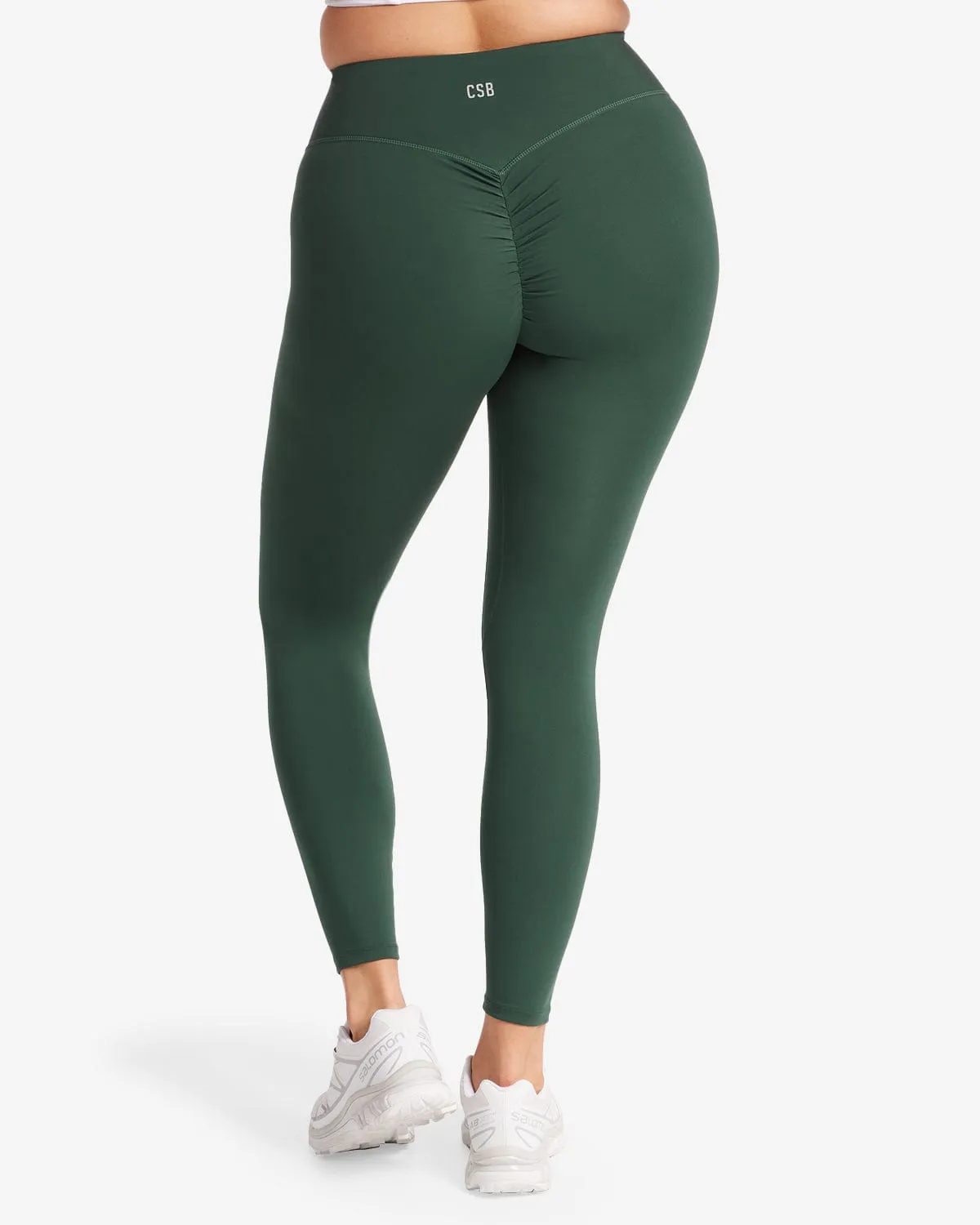 Serenity Scrunch Leggings | Forest Green sold by Crop Shop Boutique product image thumbnail 2