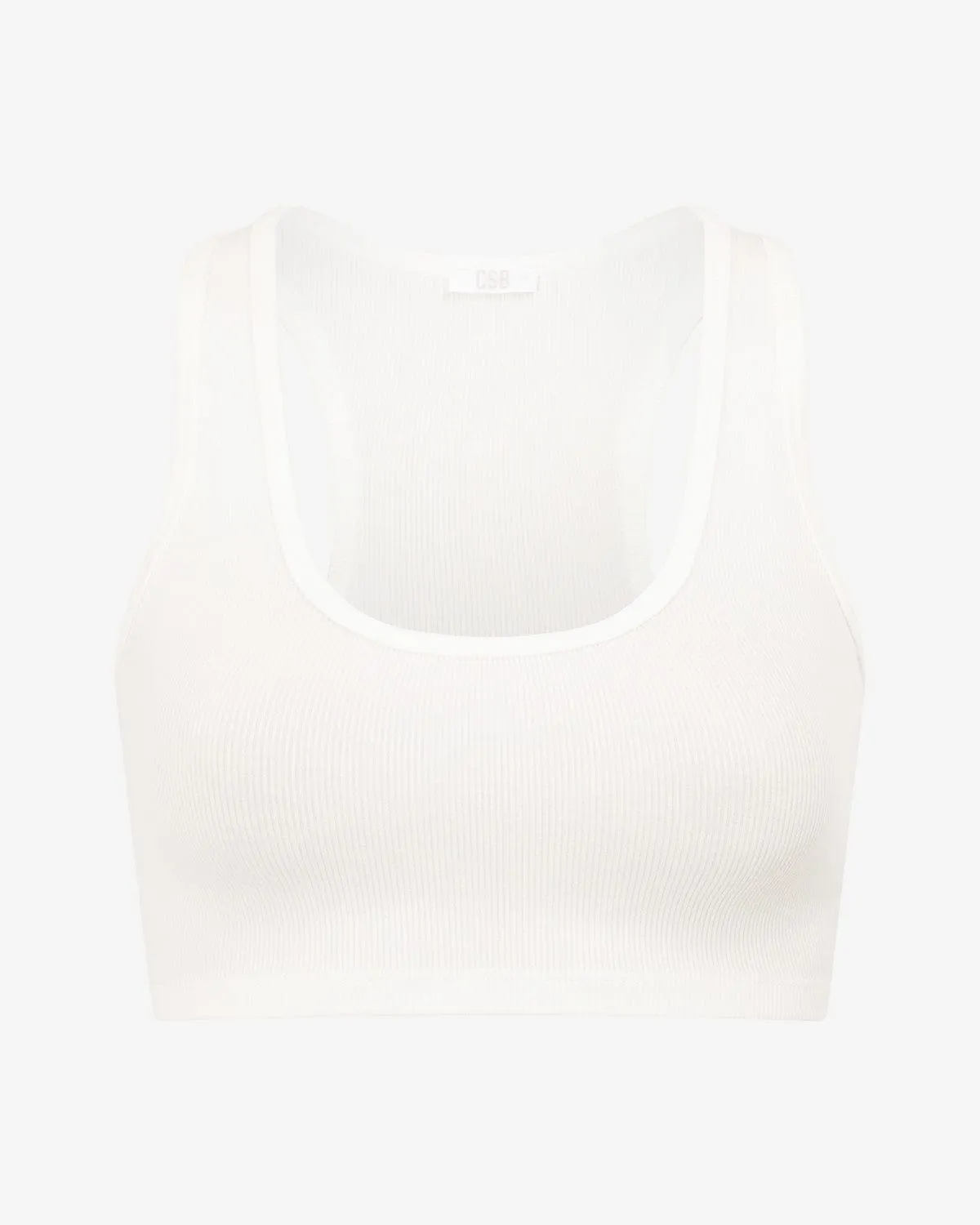 Rib Cropped Tank | White sold by Crop Shop Boutique product image thumbnail 4