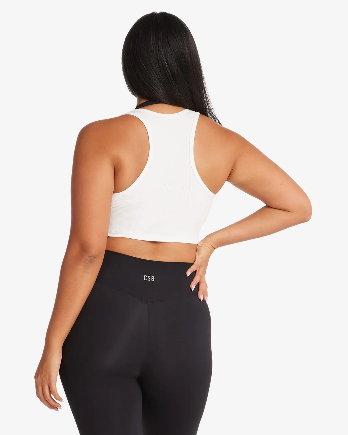 Rib Cropped Tank | White sold by Crop Shop Boutique product image thumbnail 3