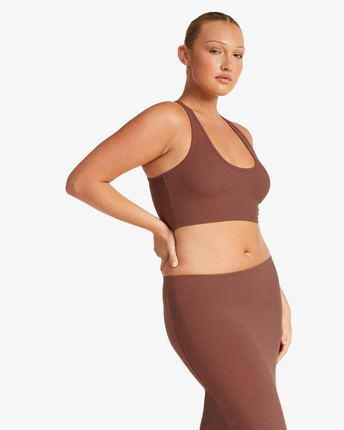 Rib Cropped Tank | Maple sold by Crop Shop Boutique product image thumbnail 3