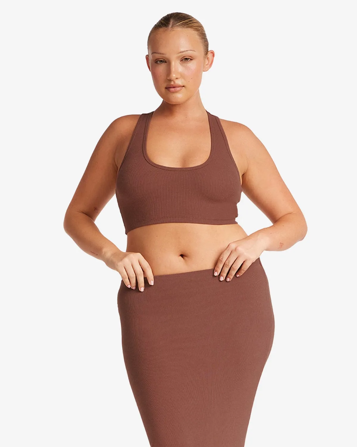 Rib Cropped Tank | Maple sold by Crop Shop Boutique