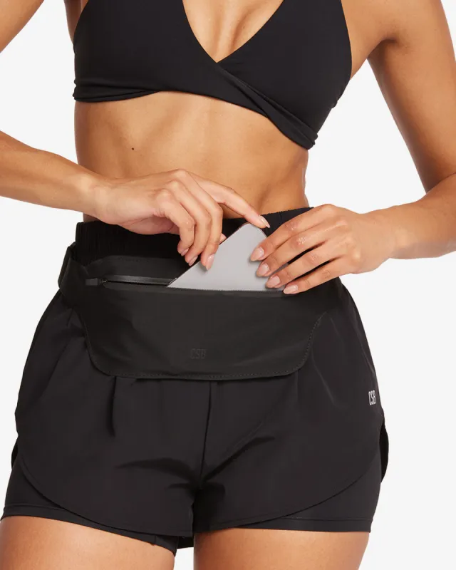 CSB Running Belt Bag | Black sold by Crop Shop Boutique