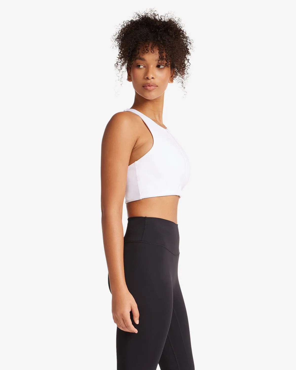 Activluxe Dawn Zip Crop | White sold by Crop Shop Boutique product image thumbnail 3