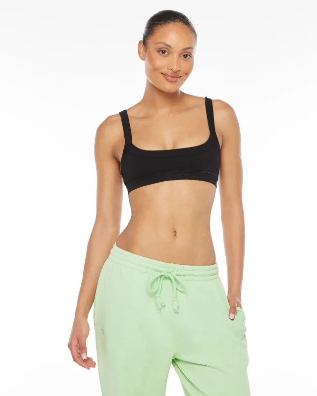 Seamless Lounge Scoop Bralette | Black sold by Crop Shop Boutique