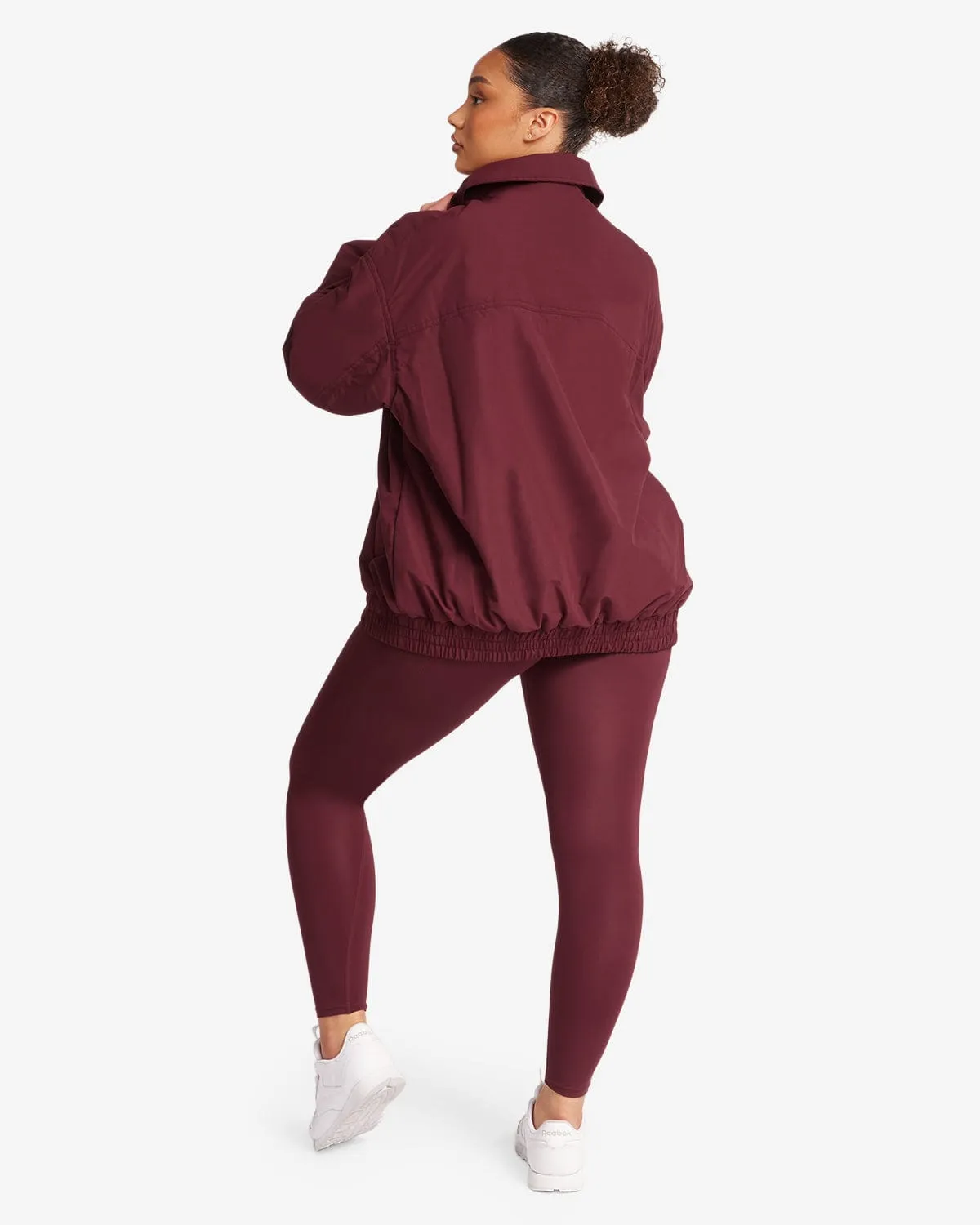 Oversized Bomber Jacket | Burgundy sold by Crop Shop Boutique product image thumbnail 3