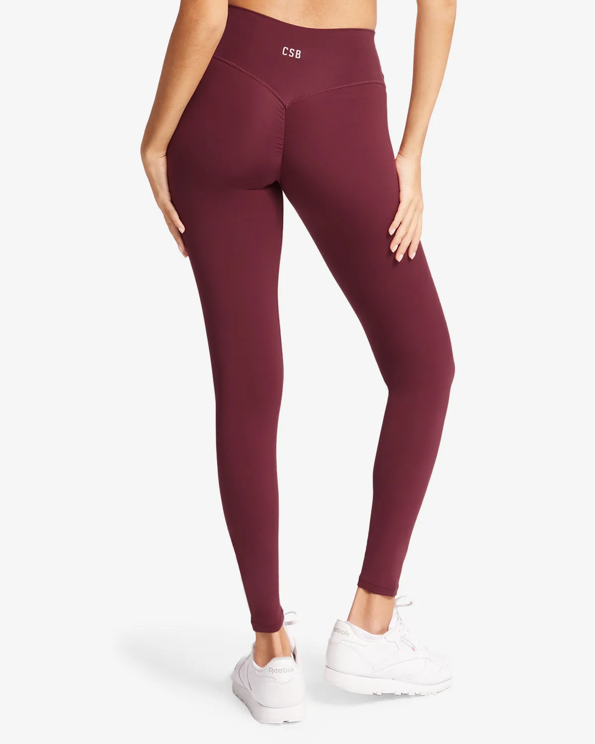 Serenity Scrunch Leggings | Burgundy sold by Crop Shop Boutique product image thumbnail 2